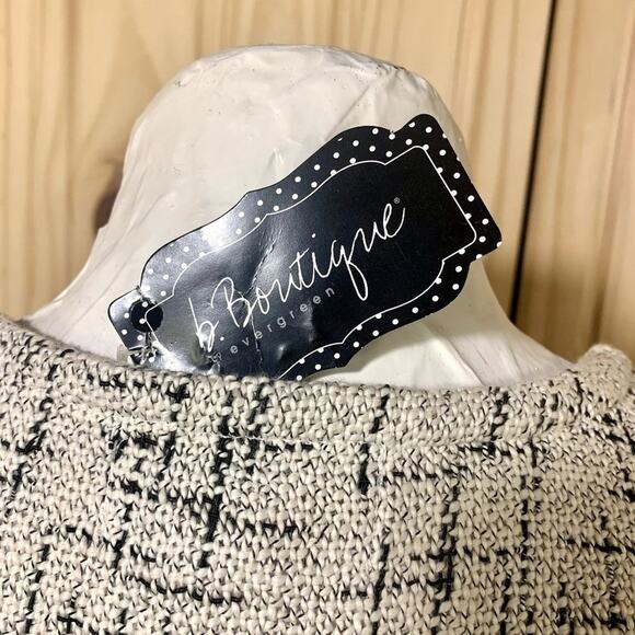 Womens Tweed Knit Fringe Top Woven Western Cowgirl Rodeo Business Casual Twee - Picture 8 of 11